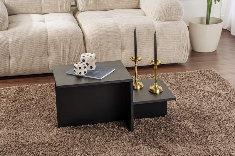Harmony NO_BRAND Fabrony salongbord 80x40 cm Svart - Møbler - Bord - Sofabord & salongbord