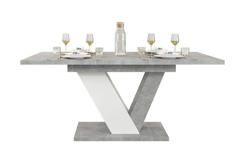 Harumi Matbord 120 cm Rektangulær - Grå/Hvit - Møbler - Bord - Spisebord & kjøkkenbord