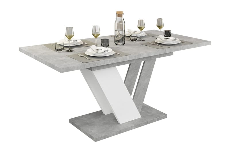 Harumi Matbord 120 cm Rektangulær - Grå/Hvit - Møbler - Bord - Spisebord & kjøkkenbord