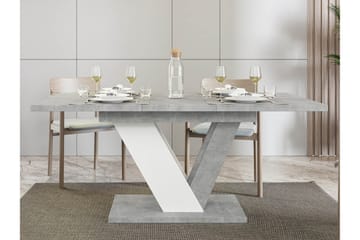 Harumi Matbord 120 cm Rektangulær - Grå/Hvit - Møbler - Bord - Spisebord & kjøkkenbord