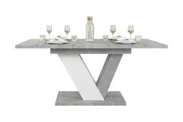 Harumi Matbord 120 cm Rektangulær - Grå/Hvit - Møbler - Bord - Spisebord & kjøkkenbord