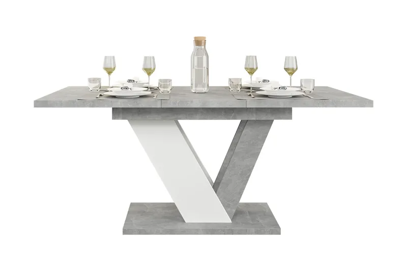 Harumi Matbord 120 cm Rektangulær - Grå/Hvit - Møbler - Bord - Spisebord & kjøkkenbord