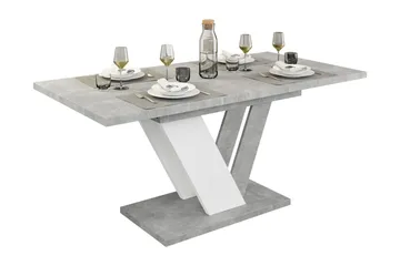 Harumi Matbord 120 cm Rektangulær - Grå/Hvit - Møbler - Bord - Spisebord & kjøkkenbord