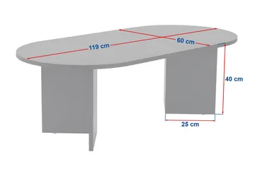 Hasina sofabord 119 cm ovalt - Mink - Møbler - Bord - Sofabord & salongbord