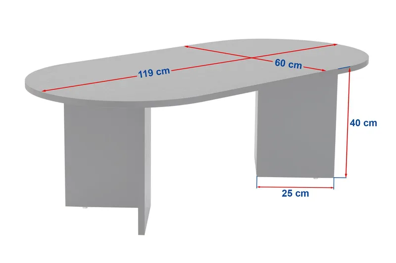 Hasina sofabord 119 cm ovalt - Mink - Møbler - Bord - Sofabord & salongbord
