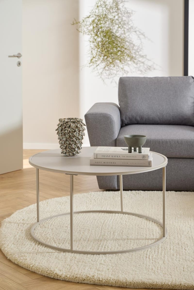 Hasslevik salongbord 80 cm rundt - Varmgrå - Møbler - Bord - Sofabord & salongbord