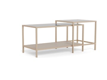 Hasslevik salongbord 90 cm - Klar/grå - Møbler - Bord - Sofabord & salongbord - Sofabord med oppbevaring