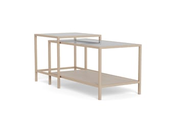 Hasslevik salongbord 90 cm - Klar/grå - Møbler - Bord - Sofabord & salongbord - Sofabord med oppbevaring