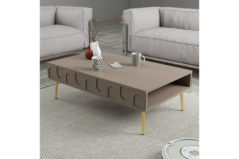 Hazim Sofabord 105 cm - Gull - Møbler - Bord - Sofabord & salongbord