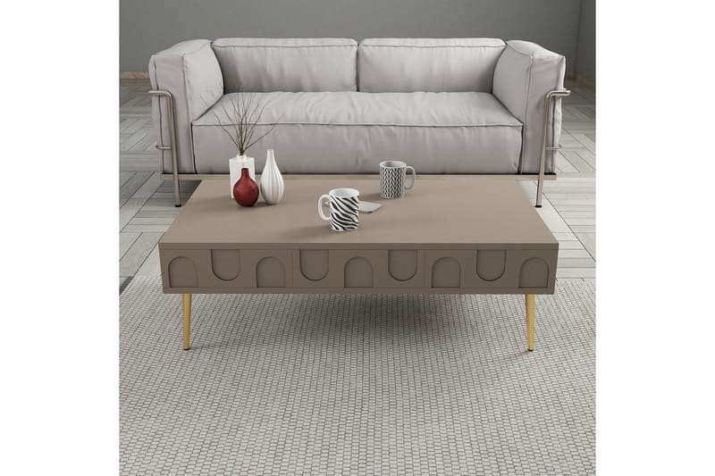 Hazim Sofabord 105 cm - Gull - Møbler - Bord - Sofabord & salongbord