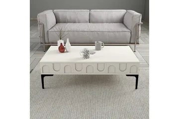 Hazim Sofabord 105 cm - Krem/Svart - Møbler - Bord - Sofabord & salongbord