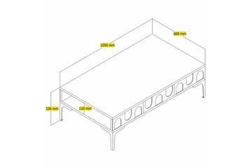 Hazim Sofabord 105 cm - Svart - Møbler - Bord - Sofabord & salongbord
