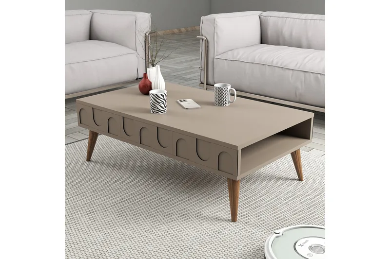 Hazim Sofabord 105 cm - Valnøtt - Møbler - Bord - Sofabord & salongbord