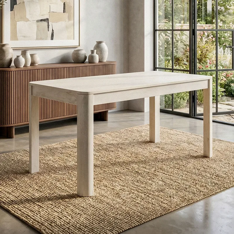 Heleri spisebord 120 cm - Lys hvitvasket finish - Møbler - Bord - Spisebord & kjøkkenbord