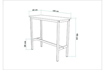Heran Barbord 100 cm - Svart - Møbler - Bord - Barbord & ståbord