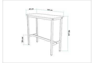 Heran Barbord 100 cm - Svart - Møbler - Bord - Barbord & ståbord