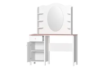 Hilts Sminkebord 110x52 cm - Hvit/Rosa - Møbler - Bord - Sminkebord & toalettbord