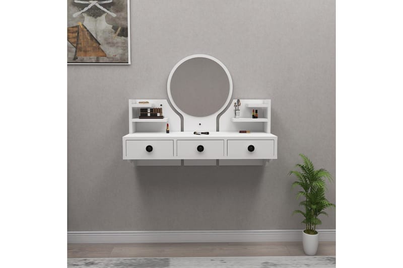 Hines Sminkebord 90 cm - Hvit - Møbler - Bord - Sminkebord & toalettbord