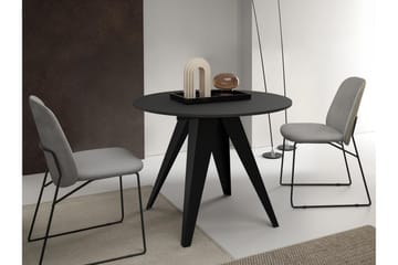 Hoban Lite Uttrekkbart Rundt Spisebord 90 cm - Svart - Møbler - Bord - Spisebord & kjøkkenbord