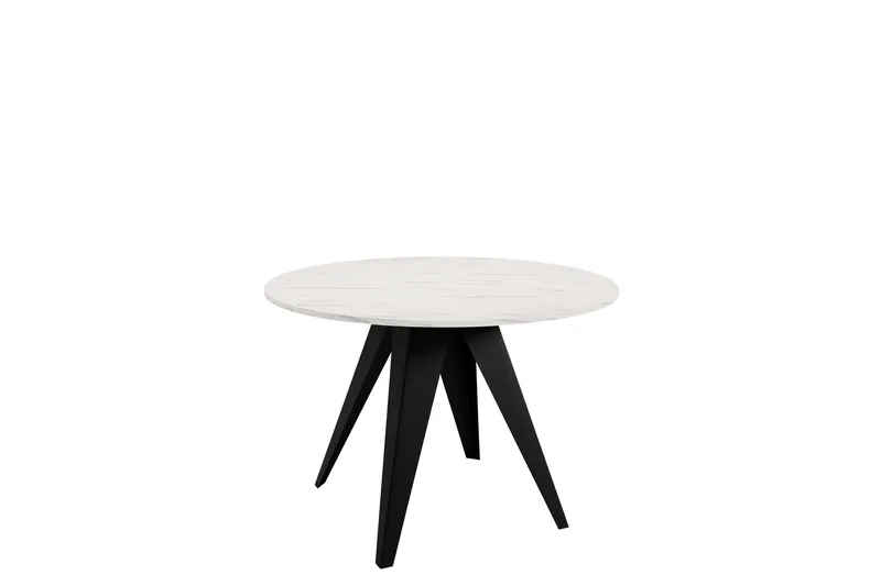 Hoban Spisebord 128 cm, Svart/Hvit