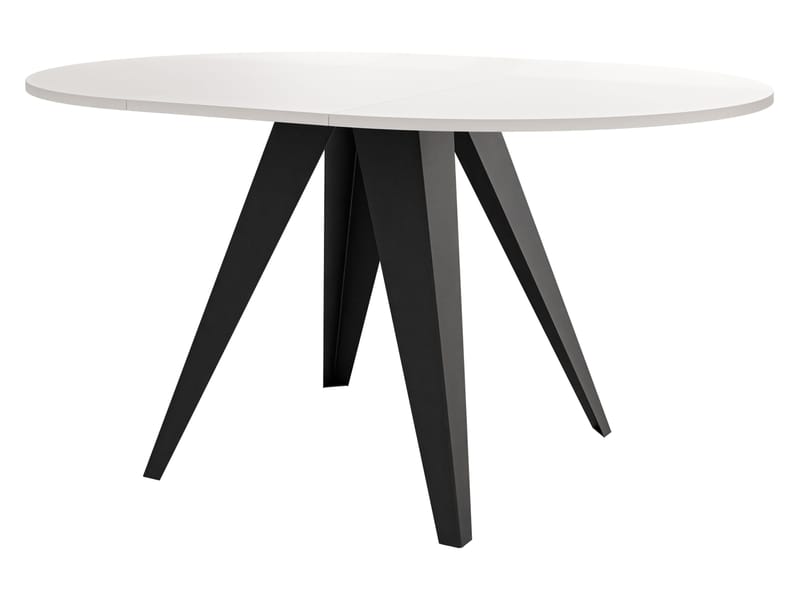 Hoban Spisebord rundt uttrekkbart 100-138 cm - Beige - Møbler - Bord - Spisebord & kjøkkenbord