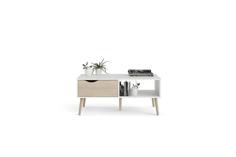 Hostafranc Sofabord 98,7 cm - Natur/Hvit - Møbler - Bord - Sofabord & salongbord
