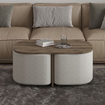 Hu Sofabordsett 90x42,9x45 cm - Antikk valnøtt - Møbler - Bord - Sofabord & salongbord