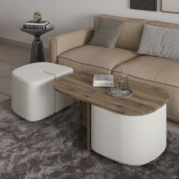 Hu Sofabordsett 90x42,9x45 cm - Antikk valnøtt - Møbler - Bord - Sofabord & salongbord