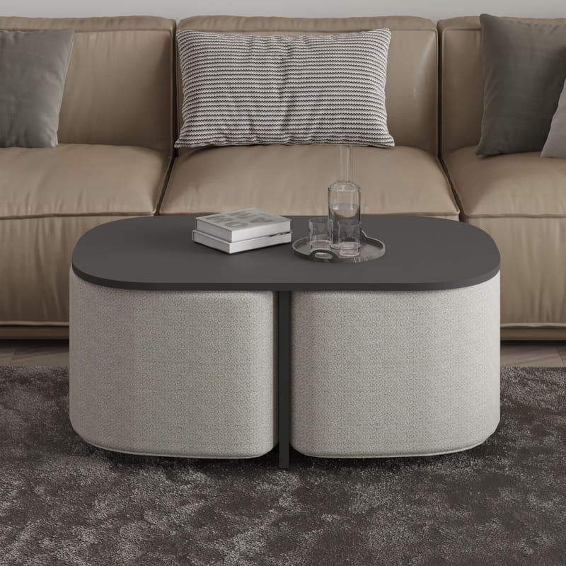 Hu Sofabordsett 90x42,9x45 cm - Antrasitt - Møbler - Bord - Sofabord & salongbord