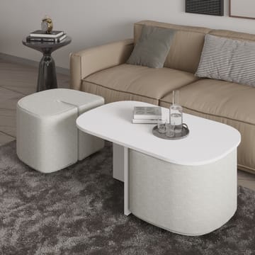 Hu Sofabordsett 90x42,9x45 cm - Hvit - Møbler - Bord - Sofabord & salongbord