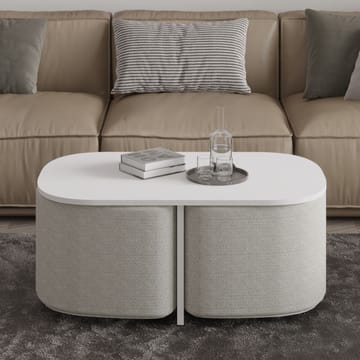 Hu Sofabordsett 90x42,9x45 cm - Hvit - Møbler - Bord - Sofabord & salongbord