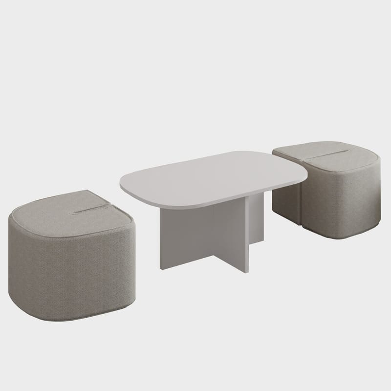 Hu Sofabordsett 90x42,9x45 cm - Hvit - Møbler - Bord - Sofabord & salongbord