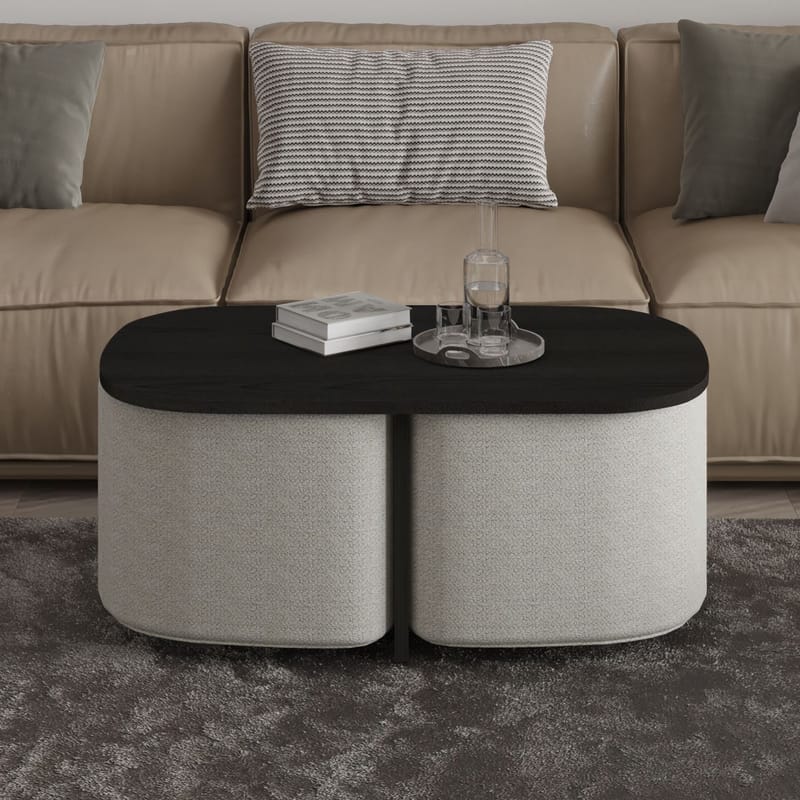 Hu Sofabordsett 90x42,9x45 cm - Svart - Møbler - Bord - Sofabord & salongbord