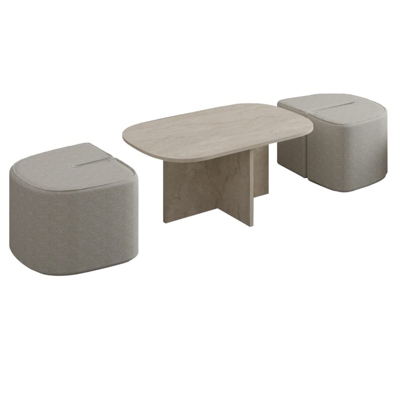 Hu Sofabordsett 90x42,9x45 cm - Travertin - Møbler - Bord - Sofabord & salongbord