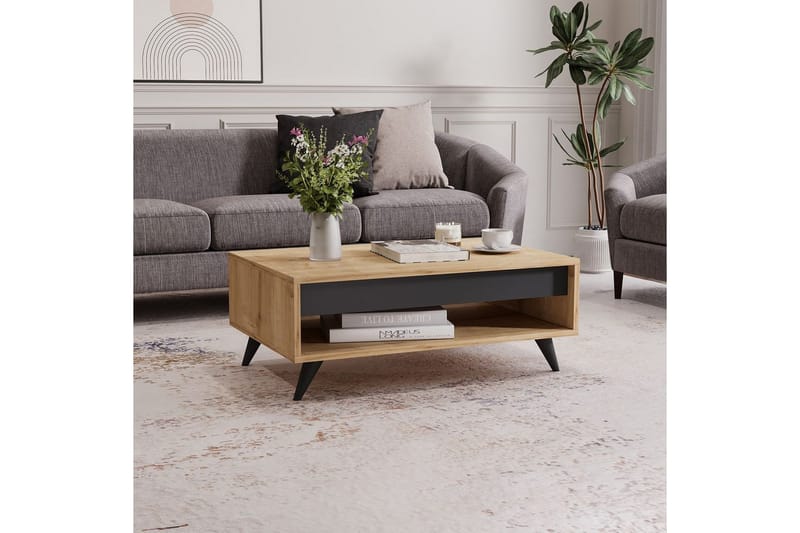 Hume Stuebord 90 cm - Eik - Møbler - Bord - Sofabord & salongbord