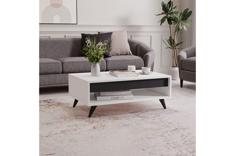 Hume Stuebord 90 cm - Hvit - Møbler - Bord - Sofabord & salongbord