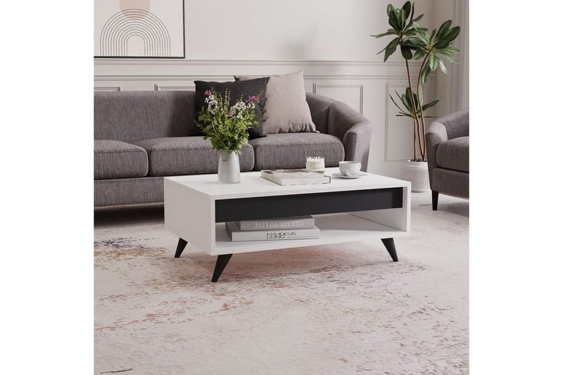 Hume Stuebord 90 cm - Hvit - Møbler - Bord - Sofabord & salongbord