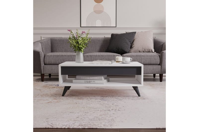 Hume Stuebord 90 cm - Hvit - Møbler - Bord - Sofabord & salongbord