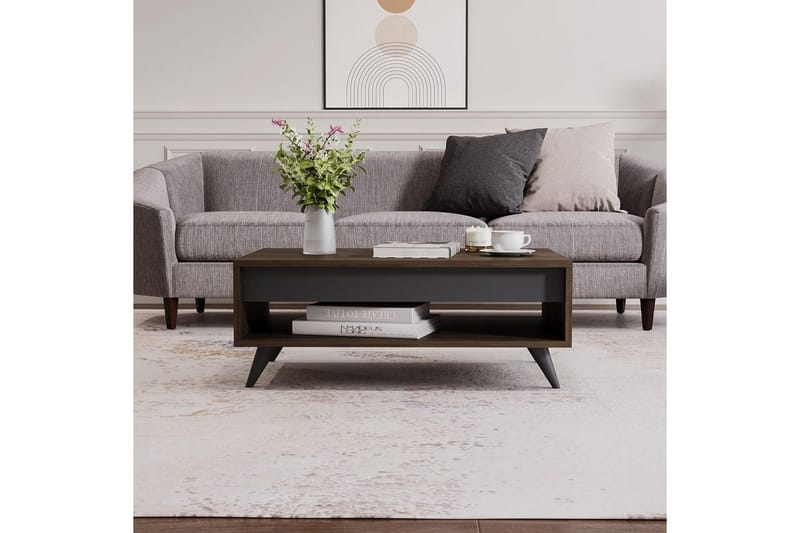 Hume Stuebord 90 cm - Valnøtt - Møbler - Bord - Sofabord & salongbord