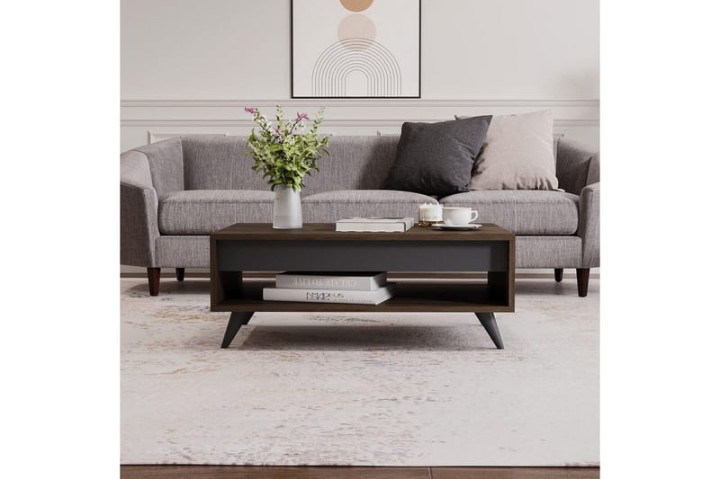 Hume Stuebord 90 cm - Valnøtt - Møbler - Bord - Sofabord & salongbord