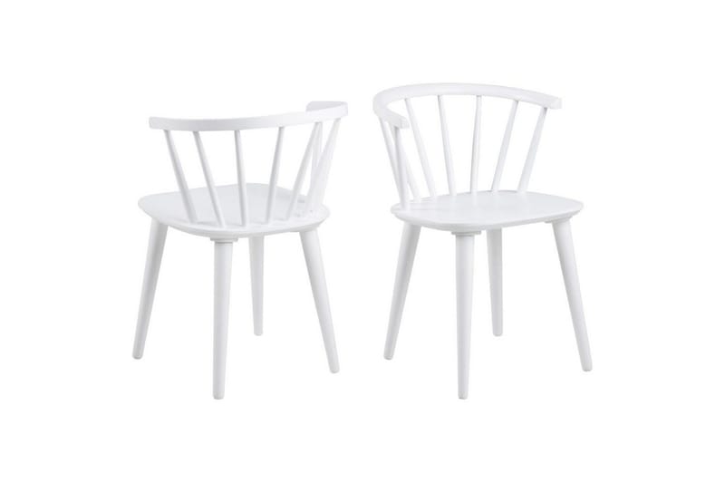 Ibiza Spisegruppe Rund 110 Cm + 4 Spisestuestoler - Hvit - Møbler - Bord - Spisegruppe