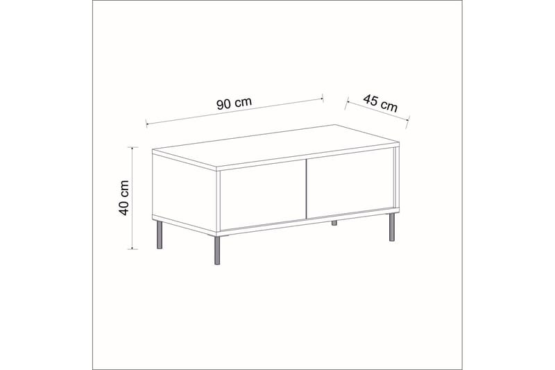 Imaj Salongbord 90 cm Rektangulært med Skuffer i Malt Tre - Beige - Møbler - Bord - Sofabord & salongbord
