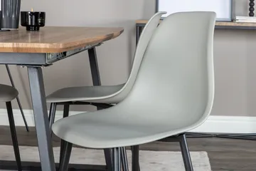 Inca Spisegruppe 160 cm Rektangulær med 4 Polar Stoler - Sort - Møbler - Bord - Spisegruppe