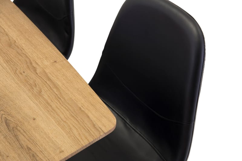 Inca Spisegruppe 160 cm Rektangulær med 4 Polar Stoler - Sort - M øbler - Bord - Spisegruppe