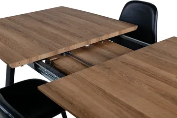 Inca Spisegruppe 160 cm Rektangulær med 4 Polar Stoler - Sort - Møbler - Bord - Spisegruppe