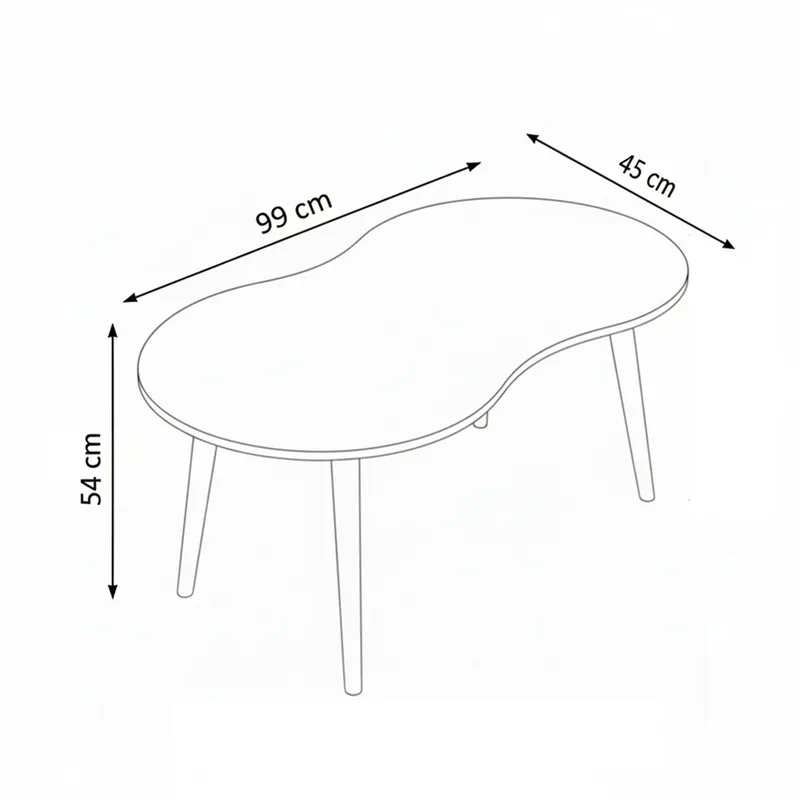 Indumati sofabord 99 cm - Eik - Møbler - Bord - Sofabord & salongbord