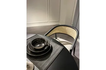 Indumati Spisegruppe Rund - Svart/Hvit - Møbler - Bord - Spisegruppe