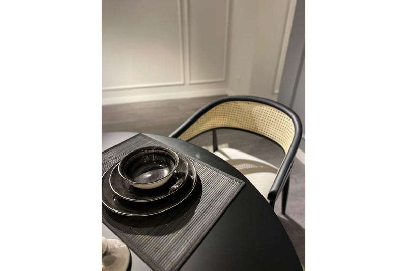 Indumati Spisegruppe Rund - Svart/Hvit - Møbler - Bord - Spisegruppe