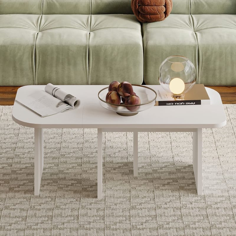 Iris Sofabordsett 90x35x45 cm - Hvit - Møbler - Bord - Sofabord & salongbord