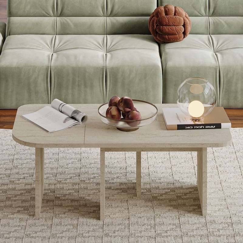 Iris Sofabordsett 90x35x45 cm - Travertin - Møbler - Bord - Sofabord & salongbord